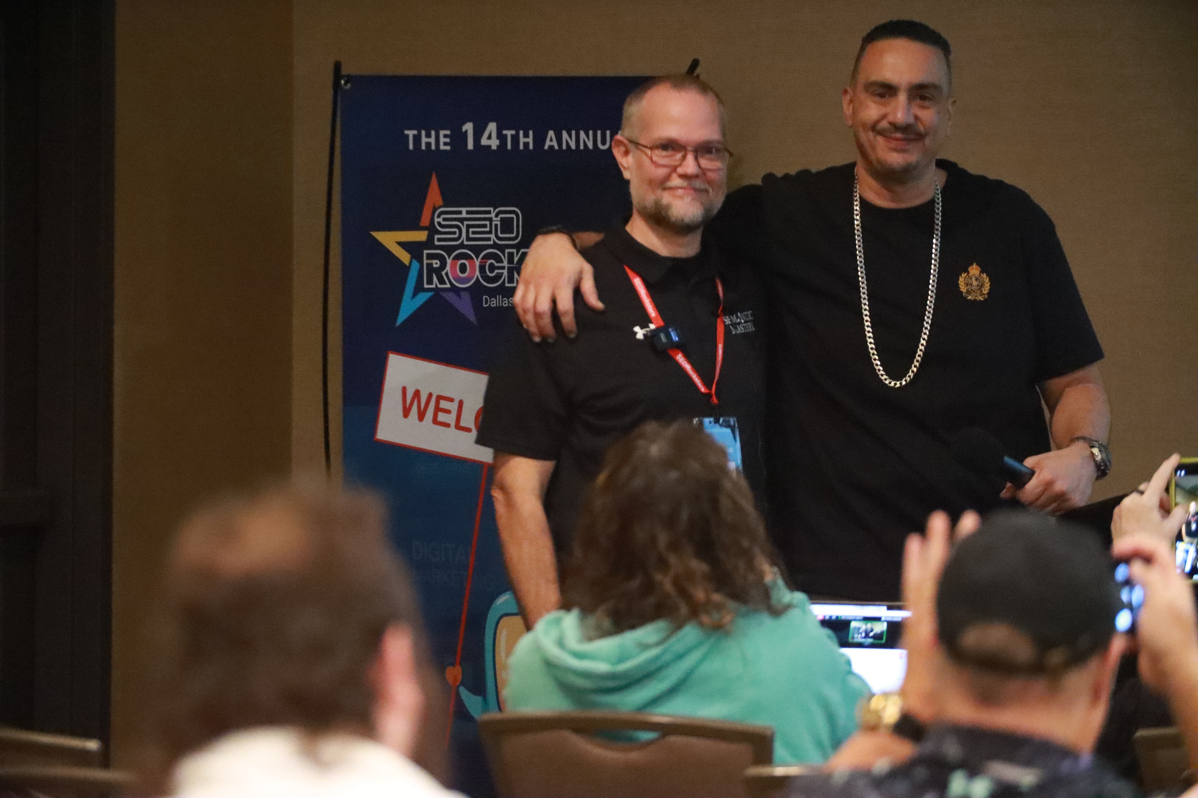 SEO Rockstars leaders addressing the crowd