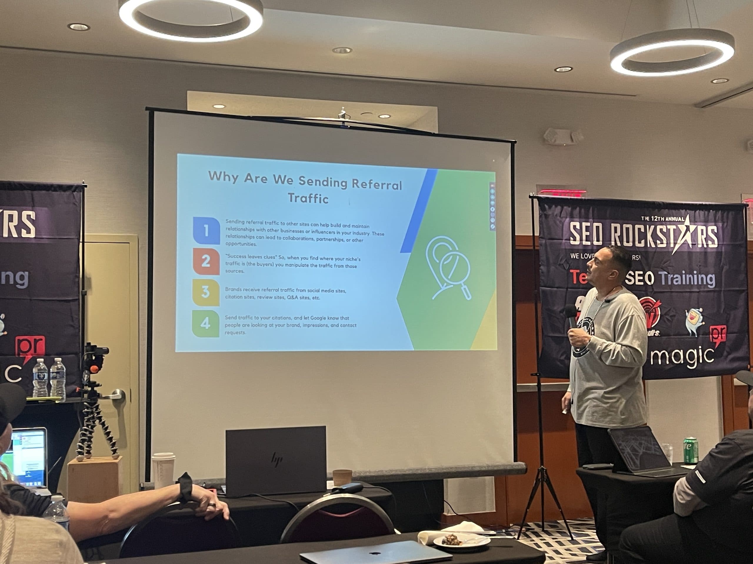 SEO Rockstars conference attendees learning from industry experts